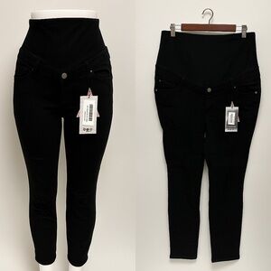 MF-205. Maternity Over The Bump Distressed Skinny Jeans